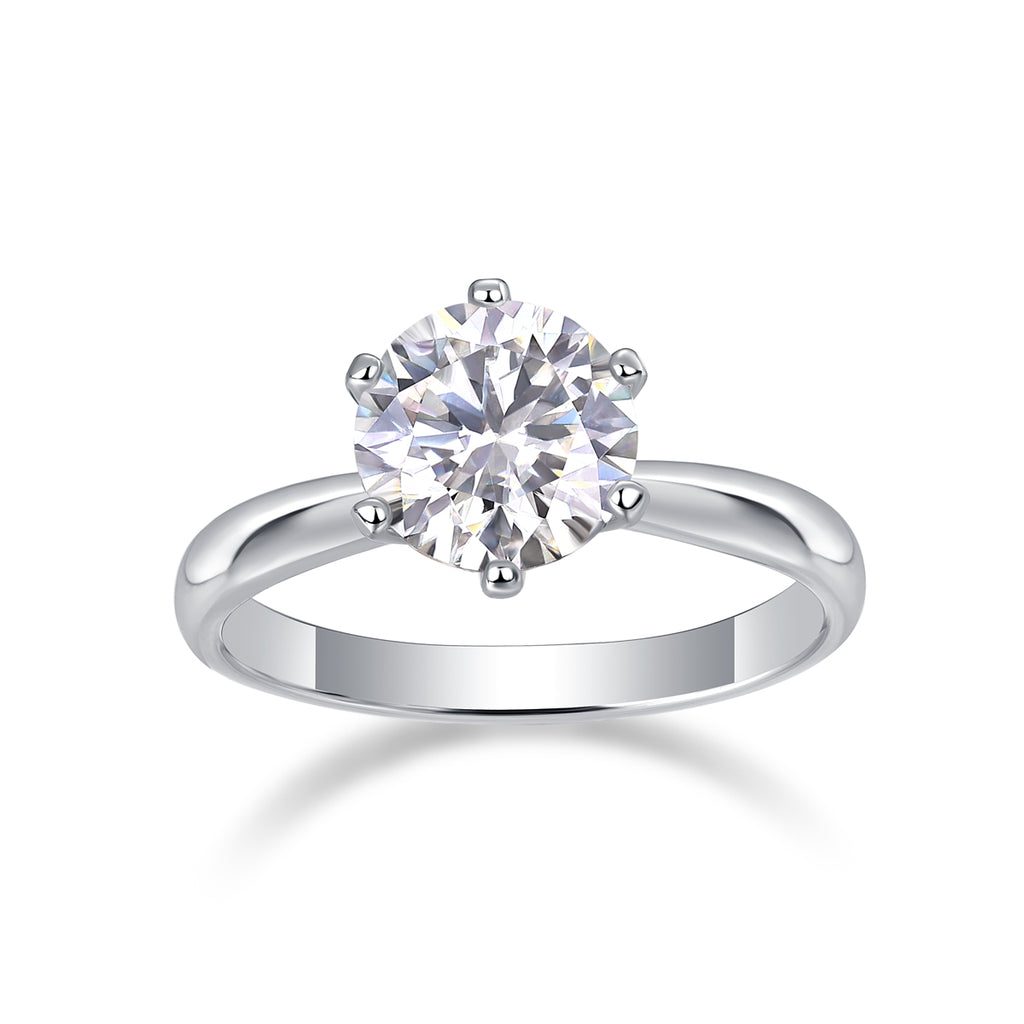 Event Horizon Moissanite Ring - S925 Silver Platinum