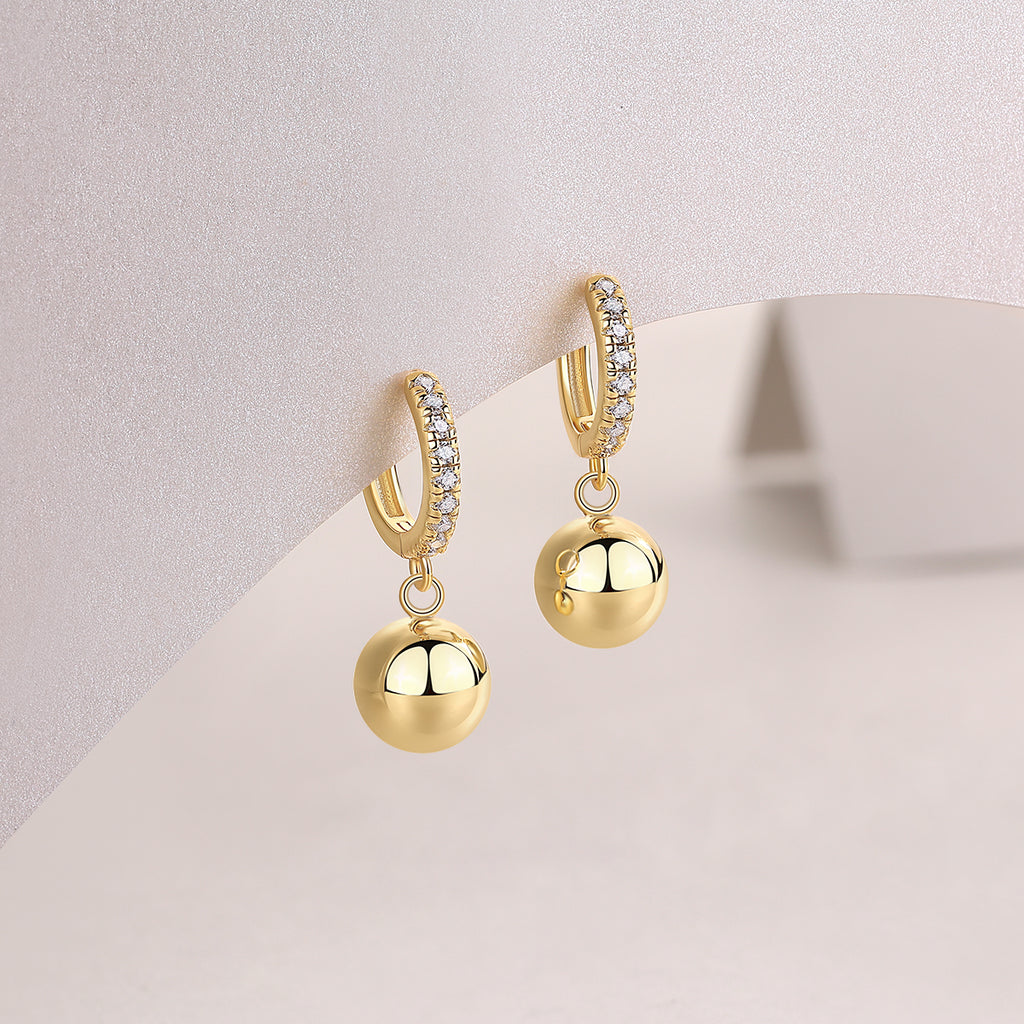 Galaxy Bell Earrings Moissanite Gold-Plated