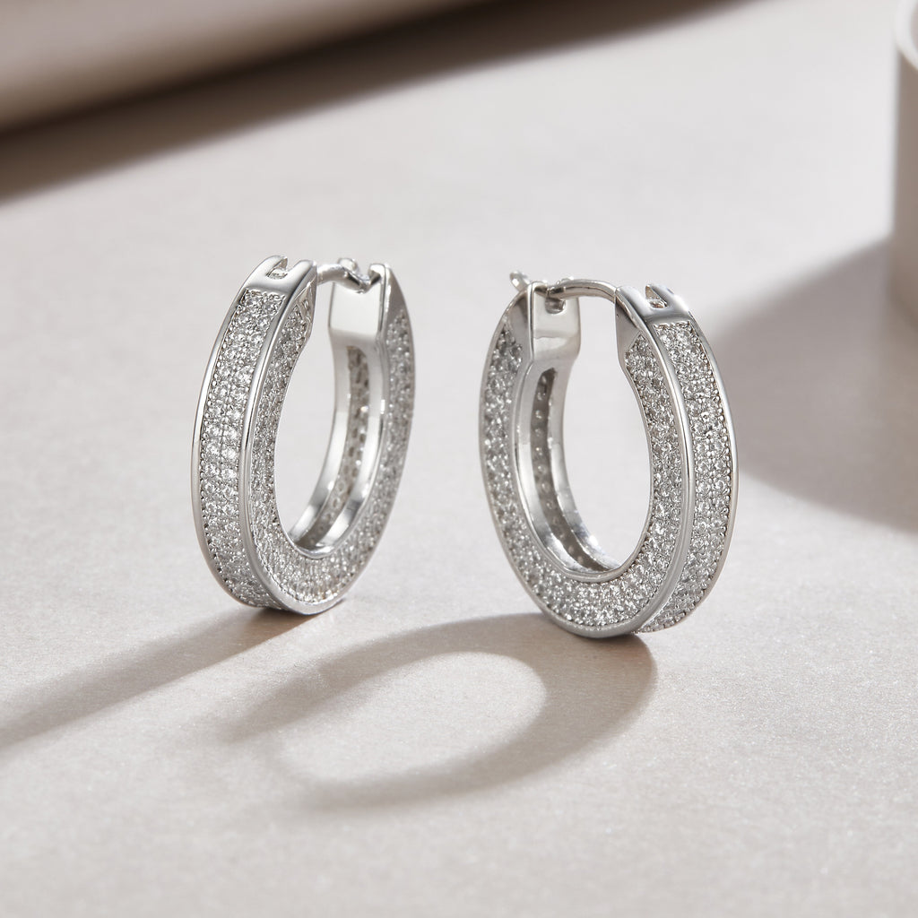 Moissanite Stud Earrings - S925 Silver Platinum