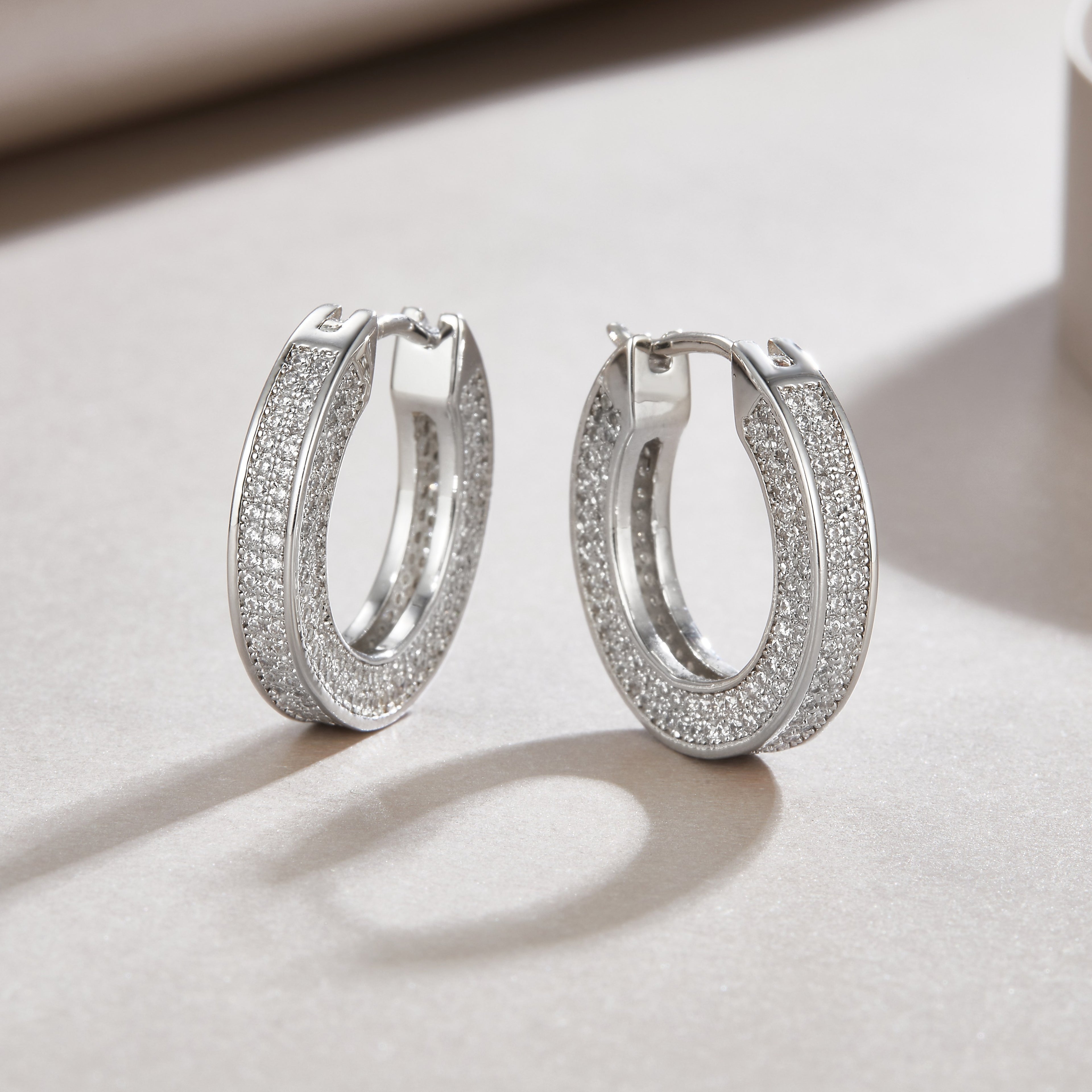 Moissanite Stud Earrings - S925 Silver Platinum