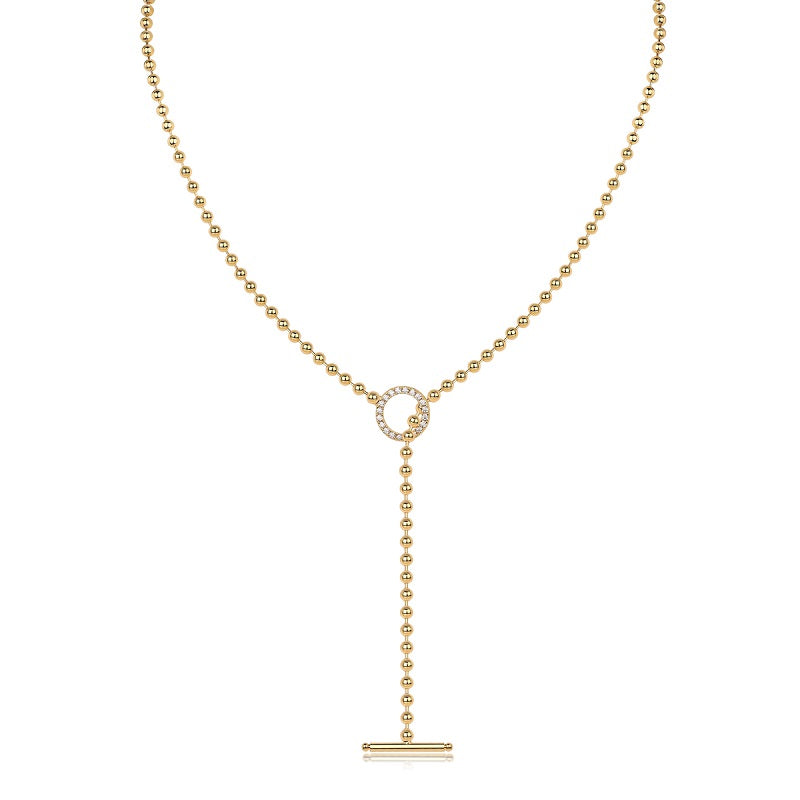 Golden Orbit Moissanite Necklace Gold-Plated