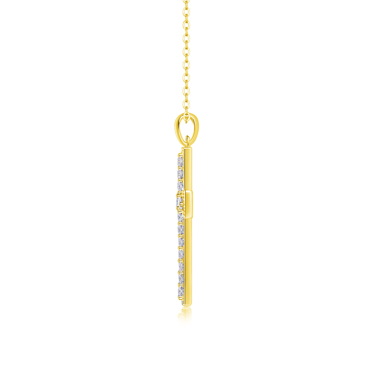 Divine Grace Moissanite Necklace - Silver 40cm