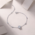 Silver Moissanite Bracelet - 1 Carat Platinum