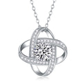 Lunar Cycle Necklace Moissanite 1ct Silver