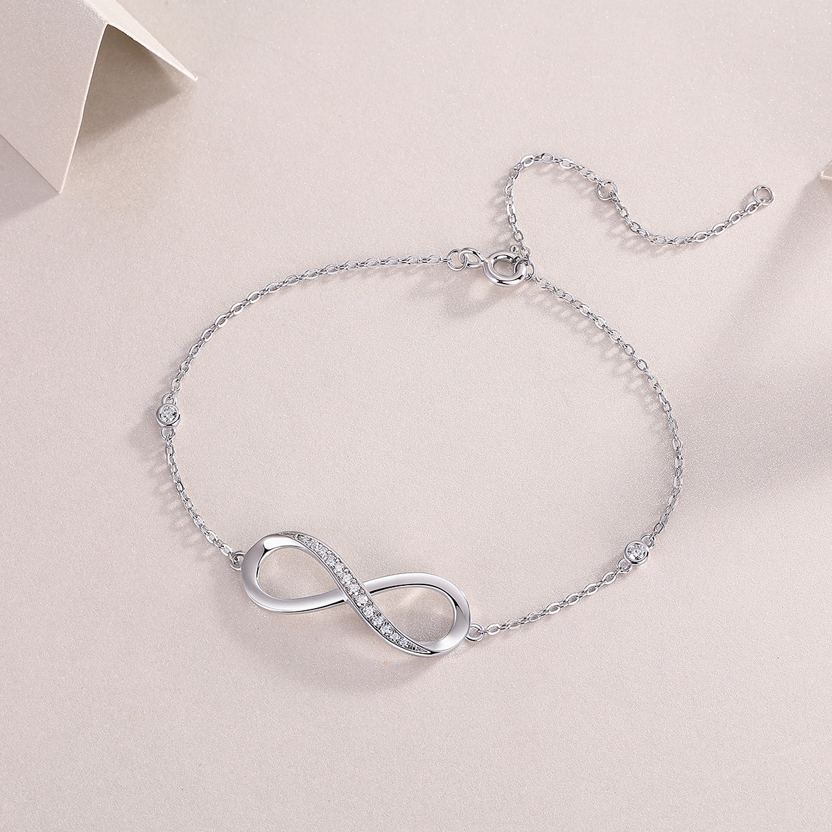 Eternity Ray Moissanite Bracelet Silver