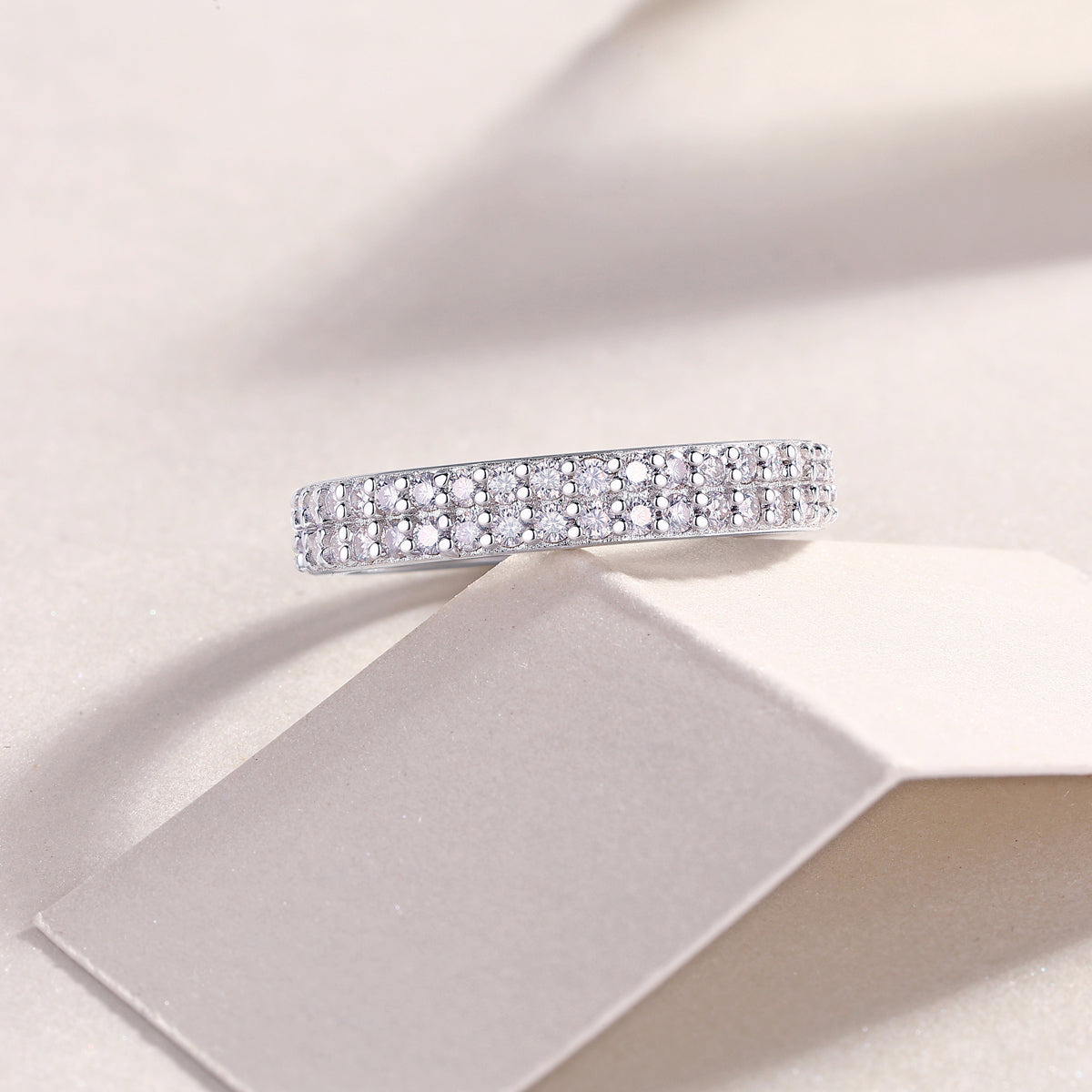 Starlight Moissanite Ring - S925 Silver Platinum