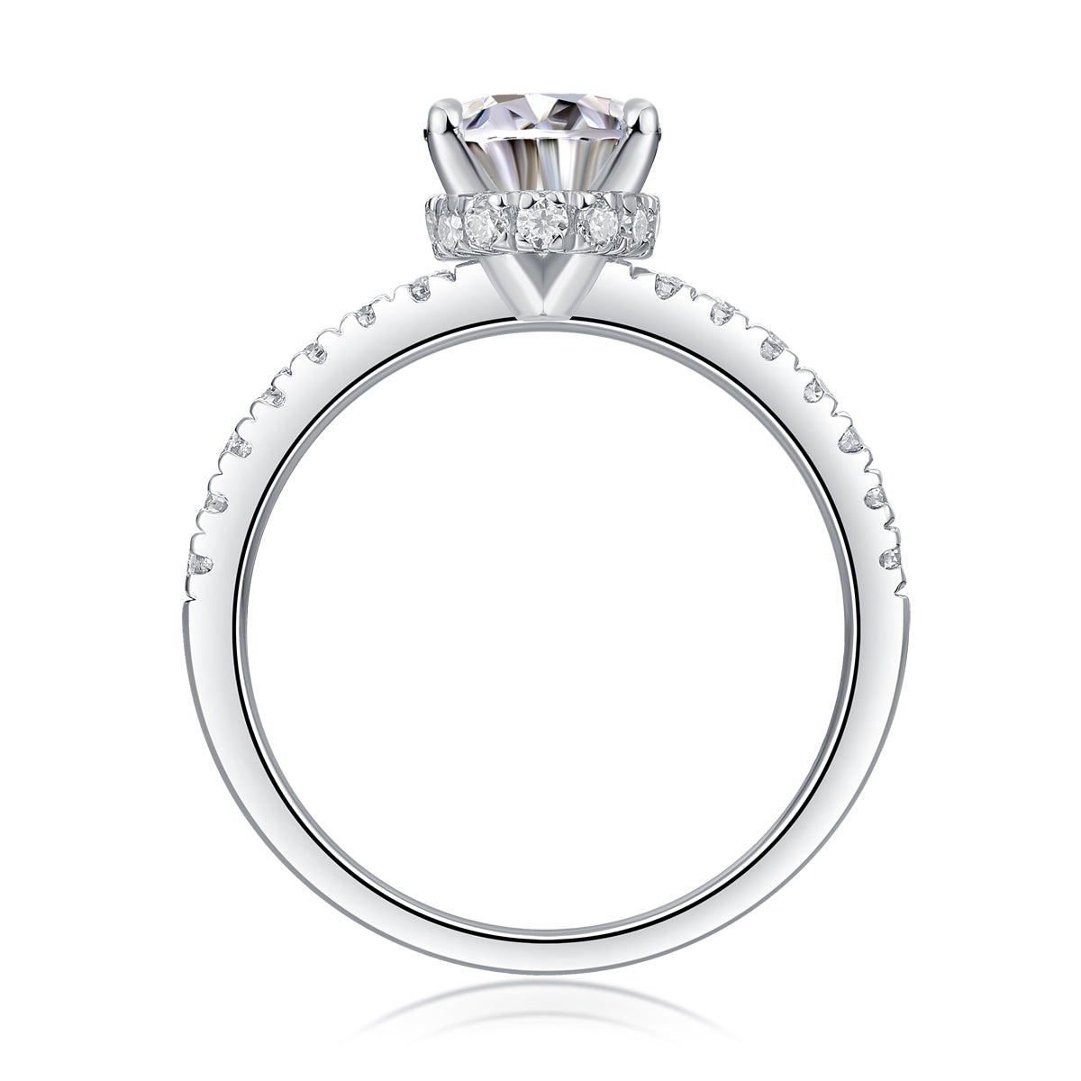 Aurora Oval Moissanite Ring - S925 Silver