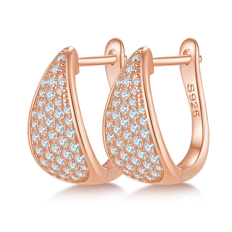 Procyon Moissanite Earrings - Silver Plated