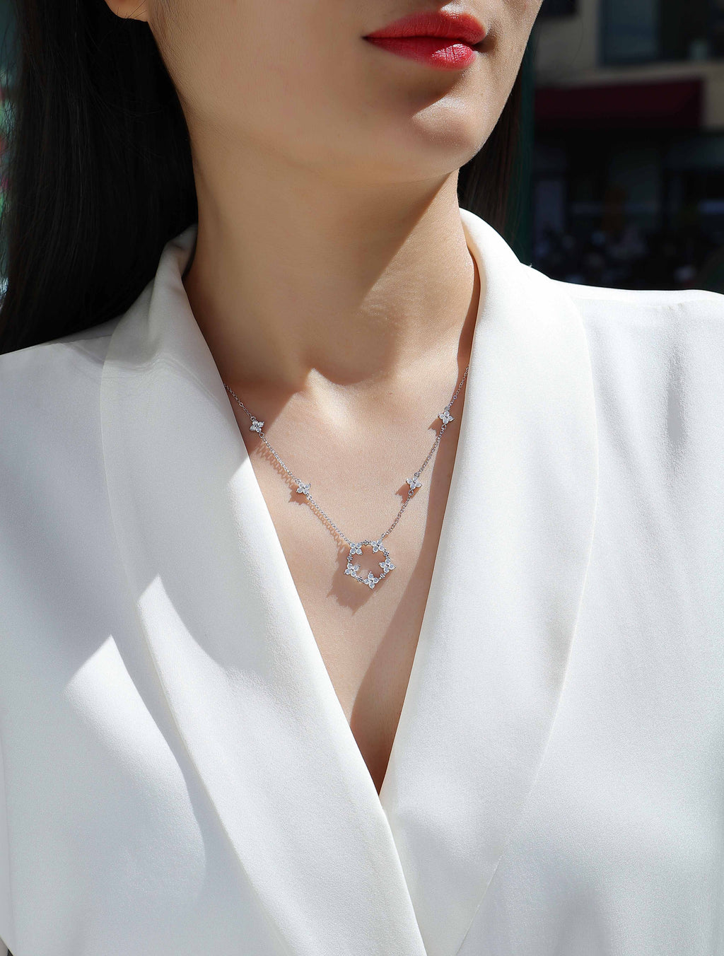 Iris Reverie Necklace - Moissanite S925 Silver