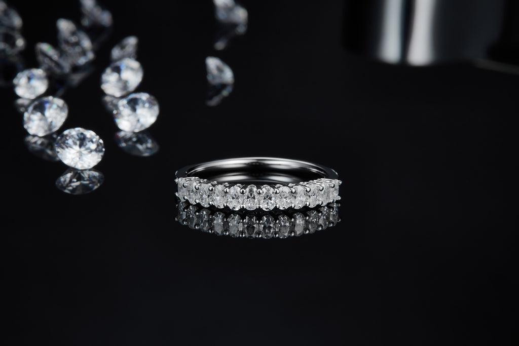 Shadow Bloom Moissanite Ring - S925 Silver