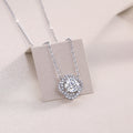 Lucky Flower Moissanite Necklace 1ct Silver