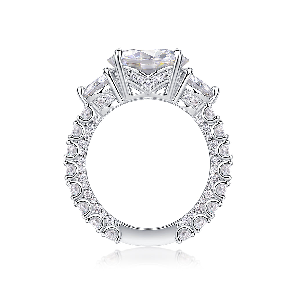 Cygnus Loop Moissanite Ring 5ct Silver