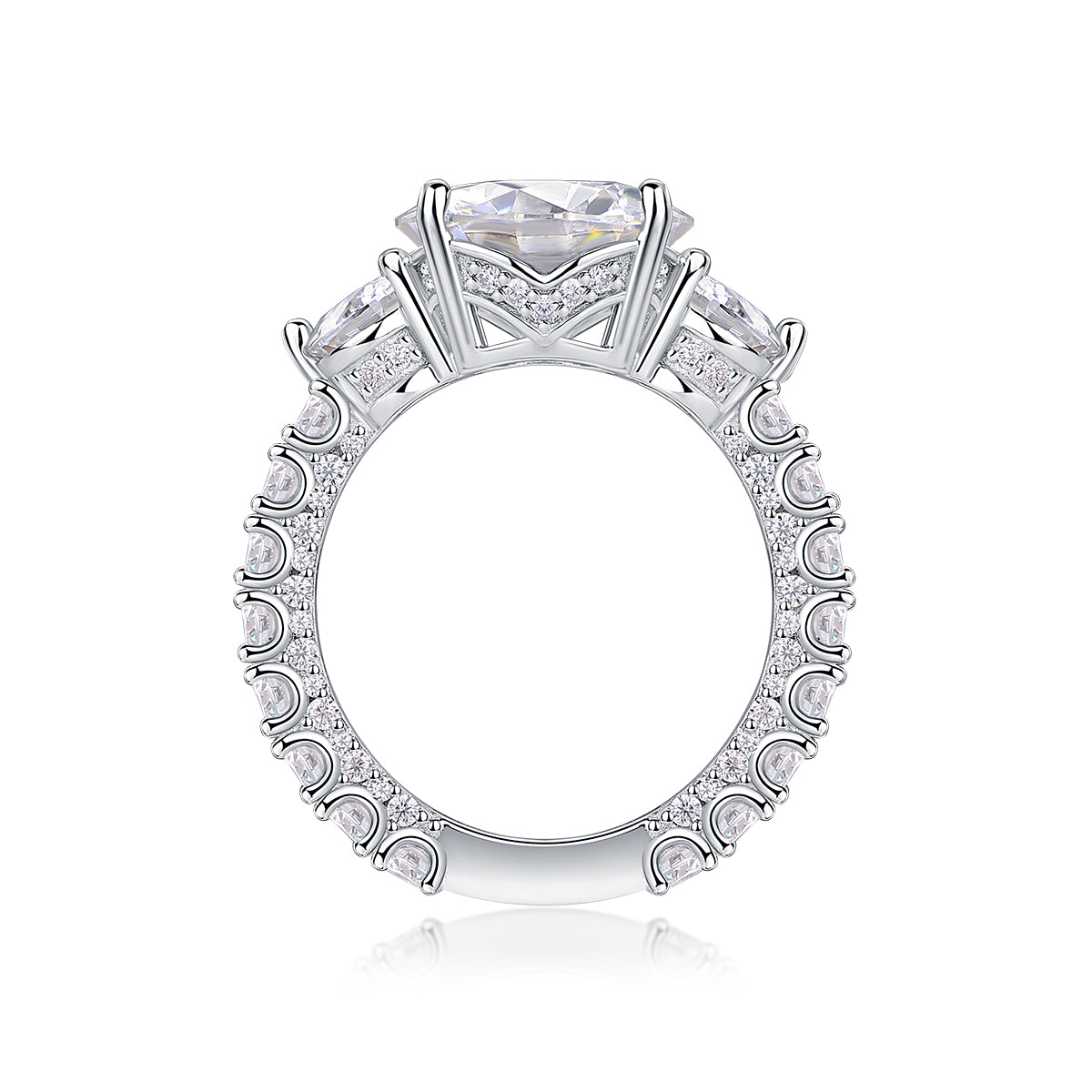 Cygnus Loop Moissanite Ring 5ct Silver