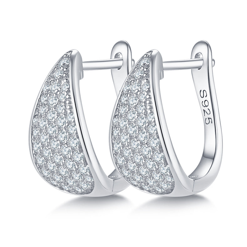 Procyon Moissanite Earrings - Silver Plated