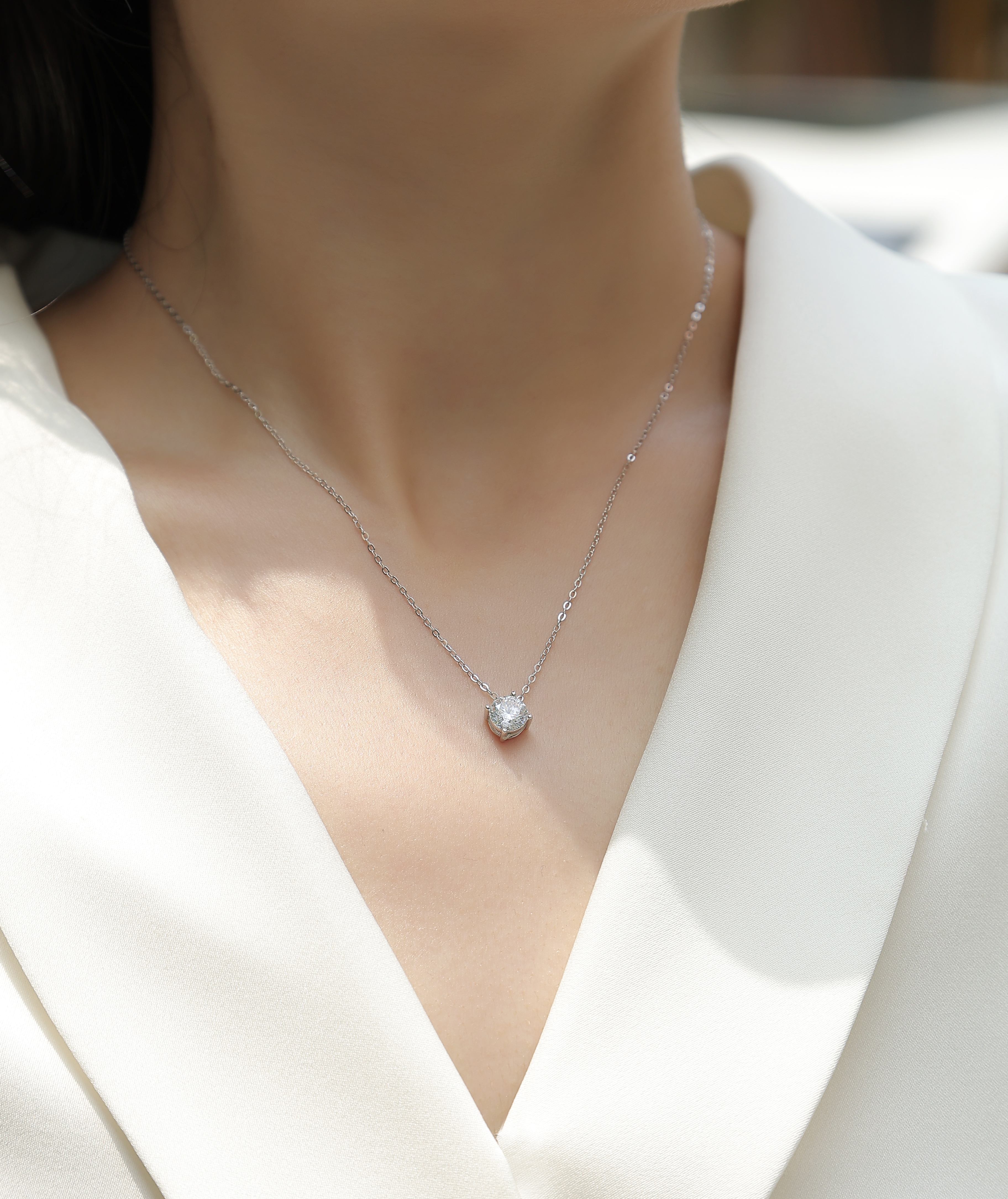 Sargas Moissanite Necklace 1 Carat S925 Silver