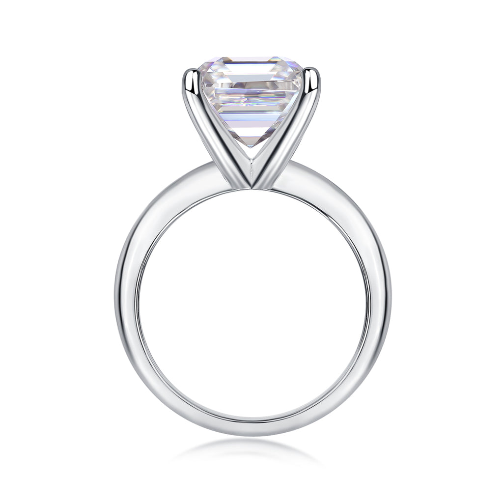 Antares Moissanite Fire Ring - Silver Square 10mm