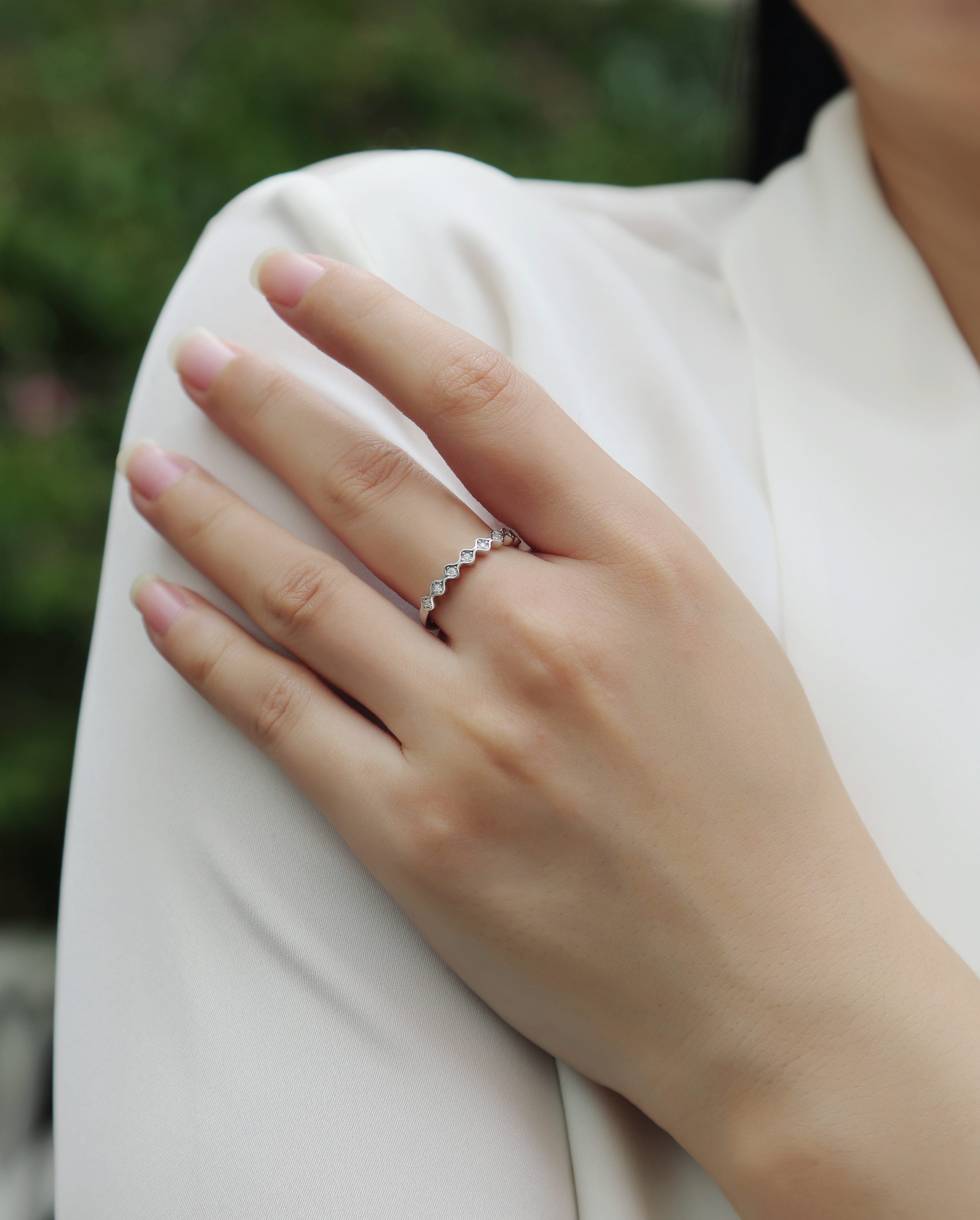 Comet Nucleus Moissanite Ring - Silver Plated