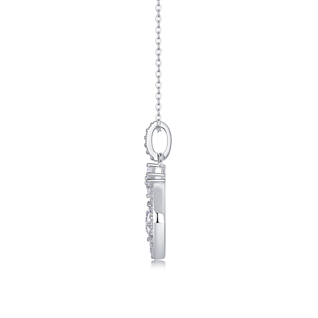 Space Dream Moissanite Necklace 1ct Silver