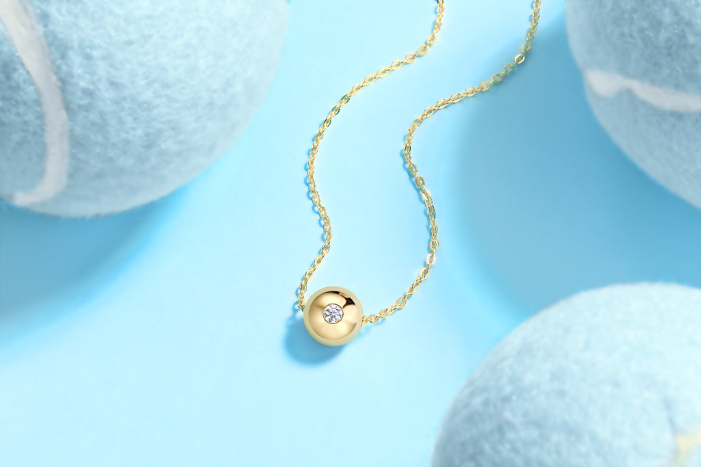 Rigil Kent Moissanite Necklace Gold-Plated 0.1ct
