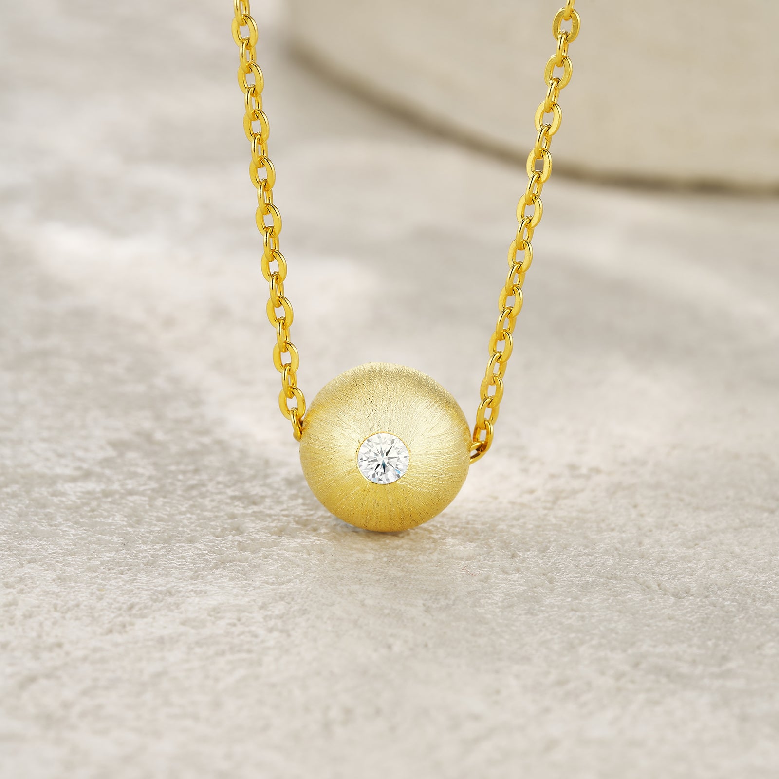 Rigil Kent Moissanite Necklace Gold-Plated 0.1ct