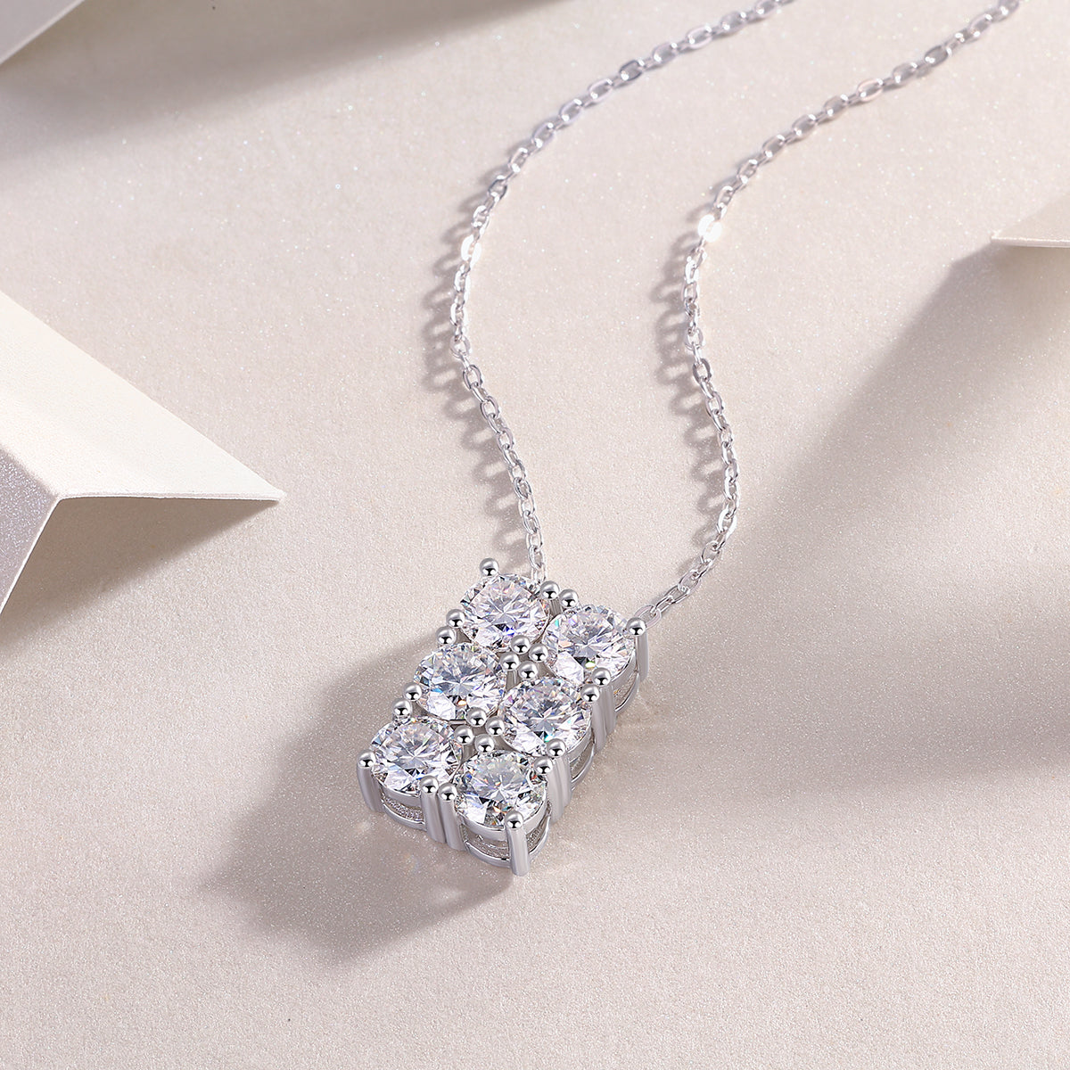 Hadar Moissanite Necklace - Silver 40cm