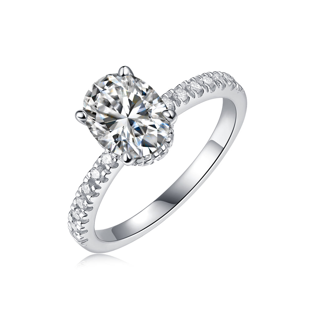 Aurora Oval Moissanite Ring - S925 Silver