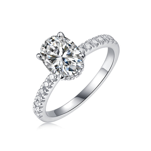 Aurora Oval Moissanite Ring - S925 Silver
