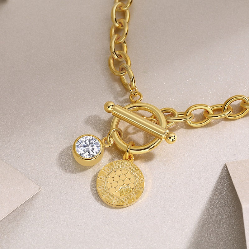 Frozen Time Moissanite Bracelet Gold