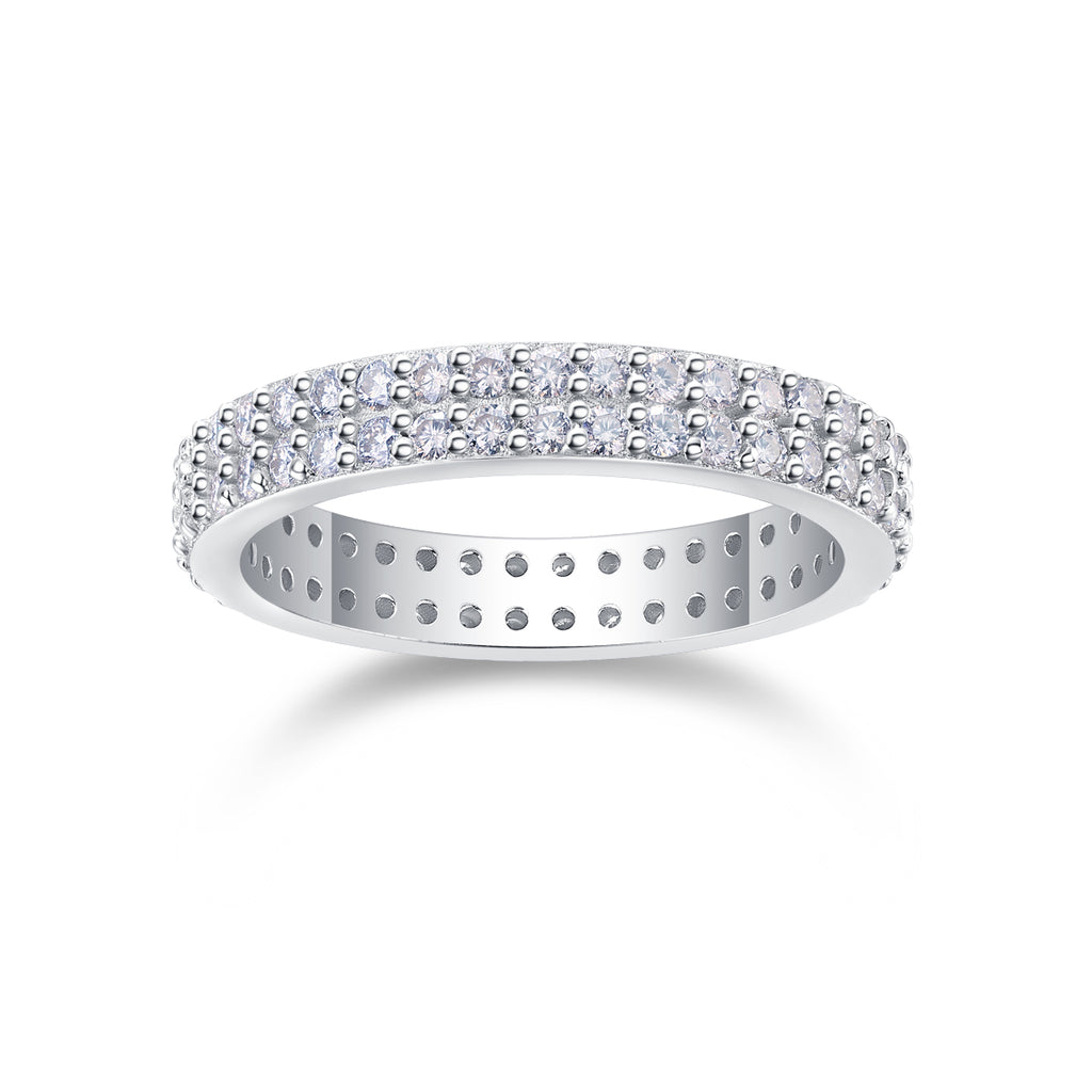 Starlight Moissanite Ring - S925 Silver Platinum
