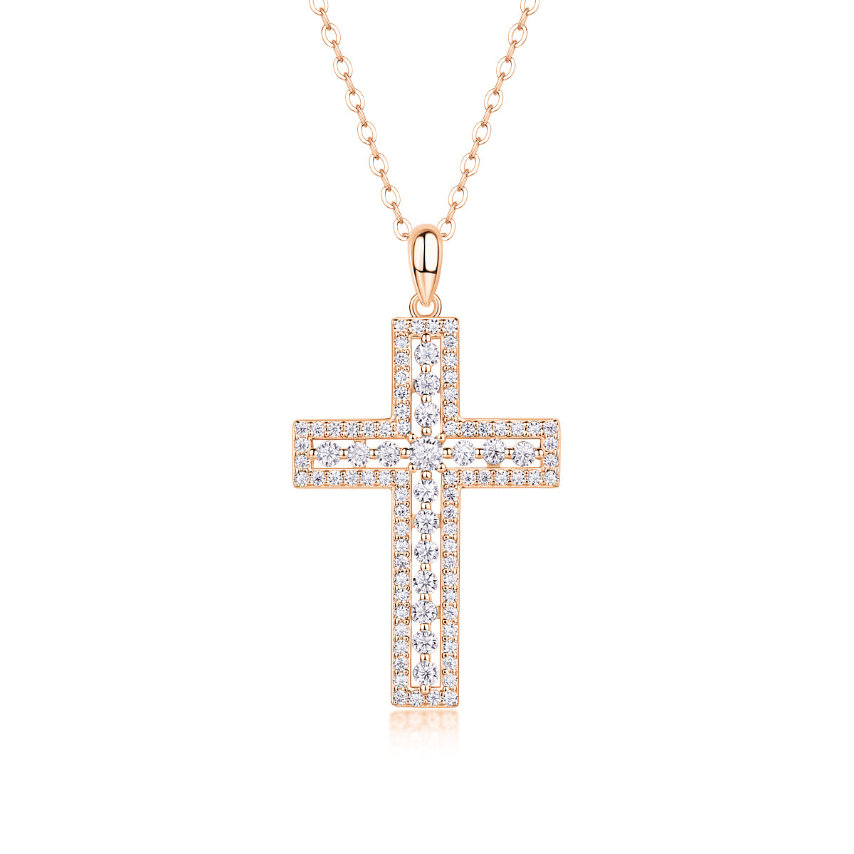 Divine Grace Moissanite Necklace - Silver 40cm