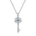 The Key To Knowledge Moissanite Necklace Silver