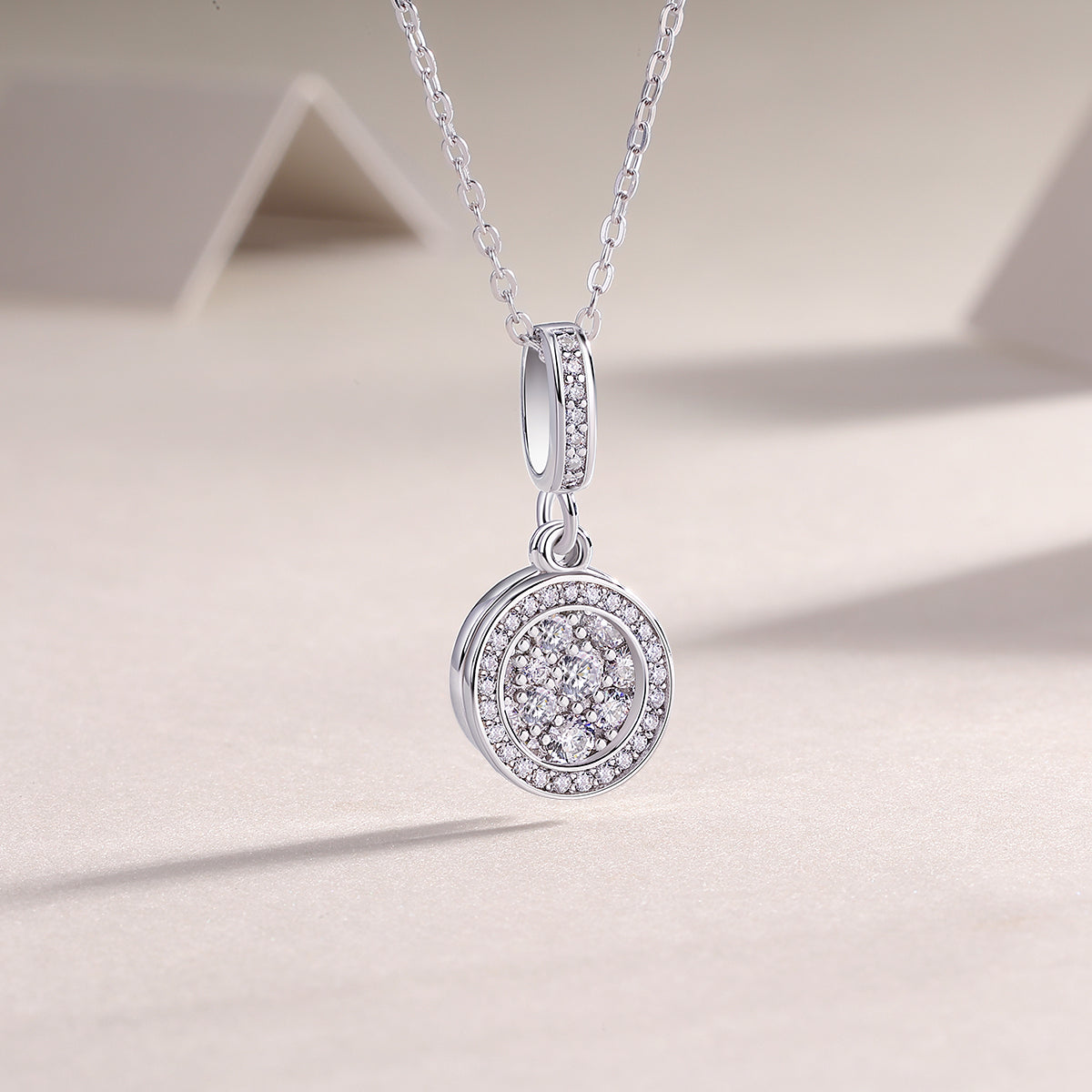Becrux Moissanite Necklace - S925 Silver 40cm
