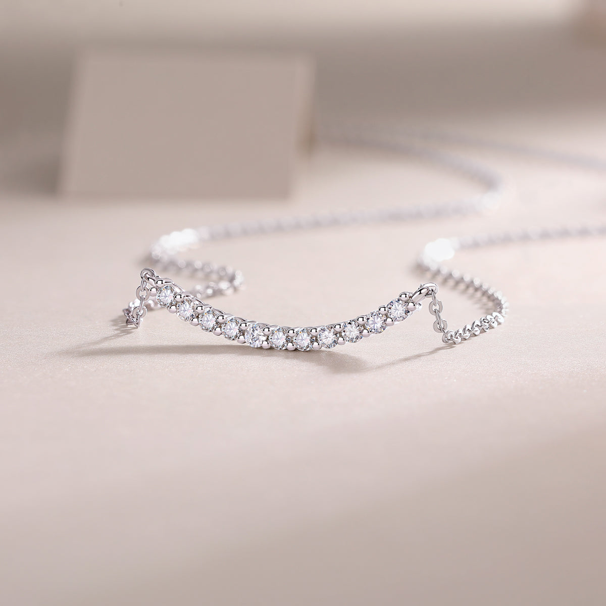 Aldebaran Moissanite Necklace - Platinum