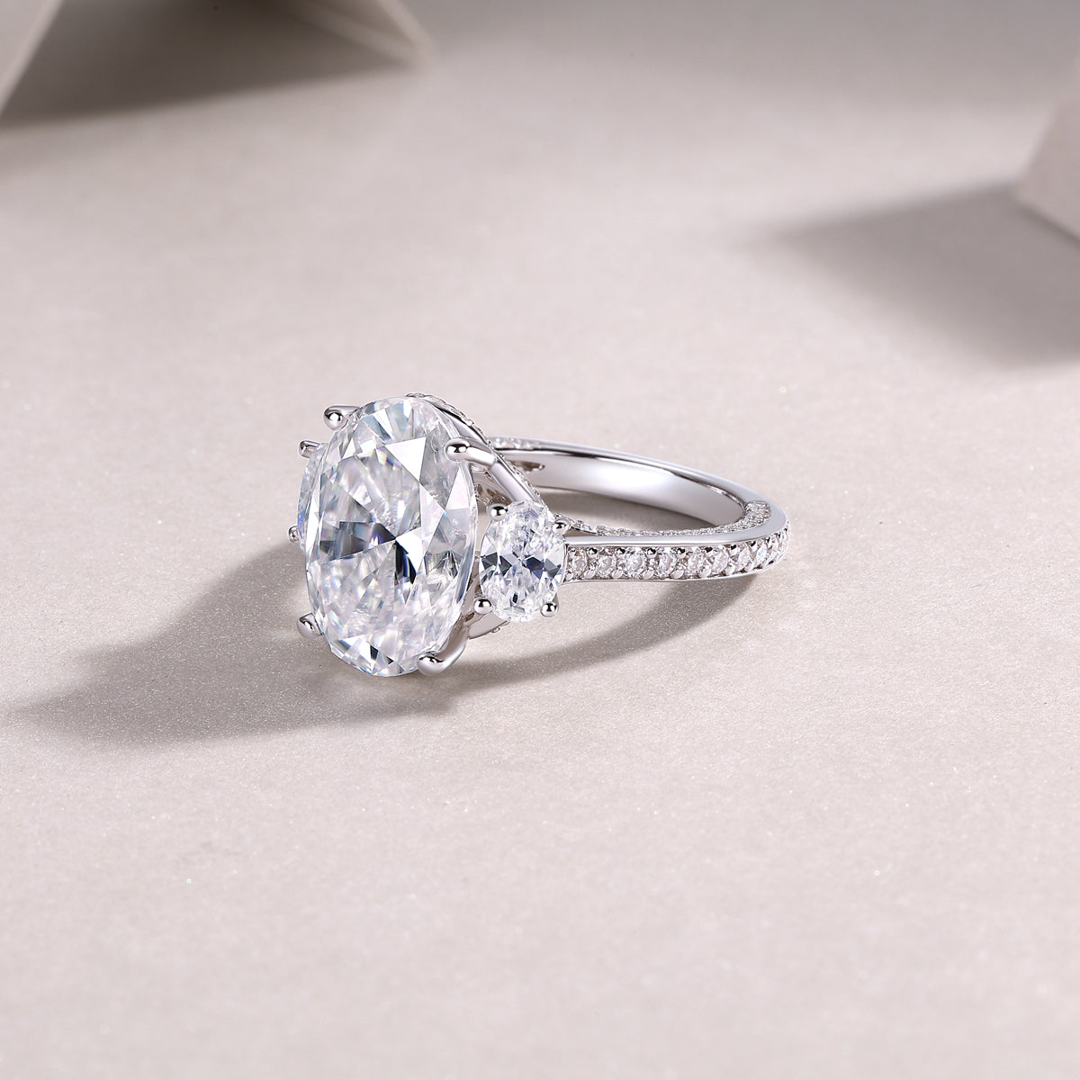 Orion Moissanite Spur Ring - Silver