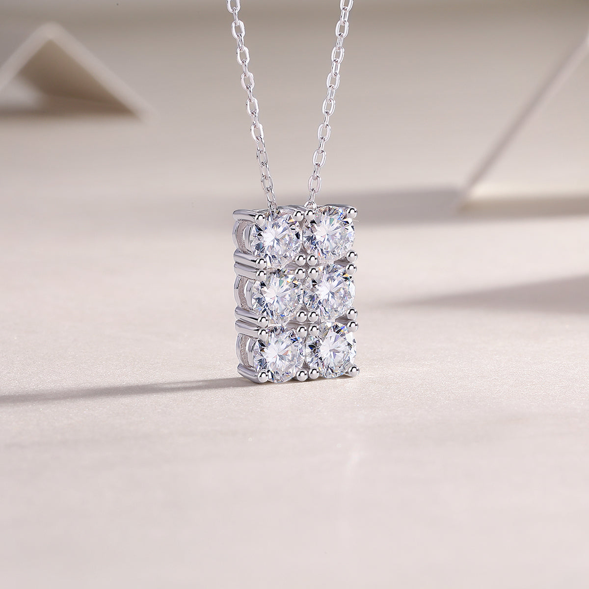 Hadar Moissanite Necklace - Silver 40cm