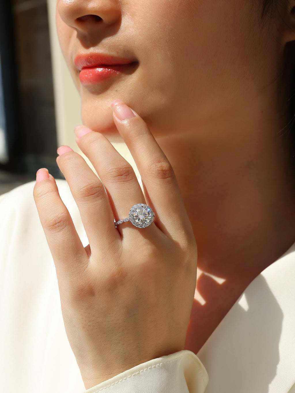 Zodiac Moissanite Ring 3ct Silver