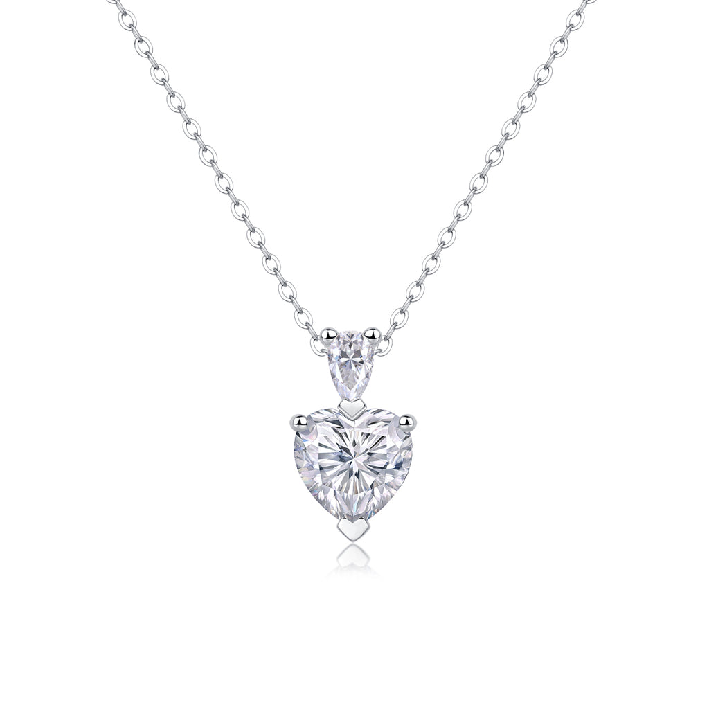 Love's Promise Moissanite Heart Necklace