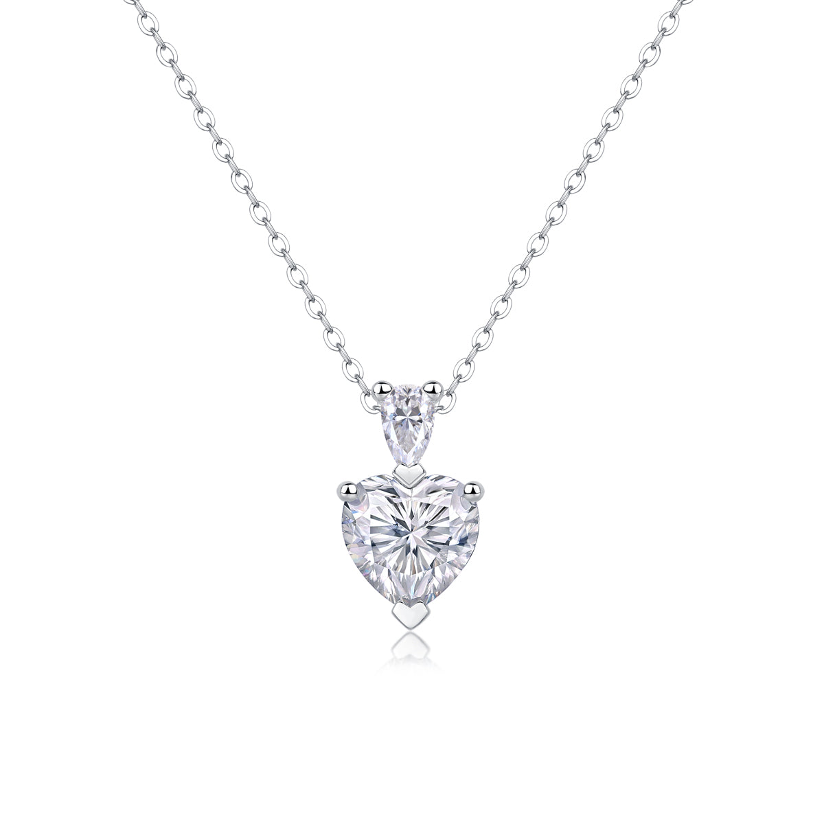 Love's Promise Moissanite Heart Necklace