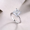 Antares Moissanite Fire Ring - Silver Square 10mm