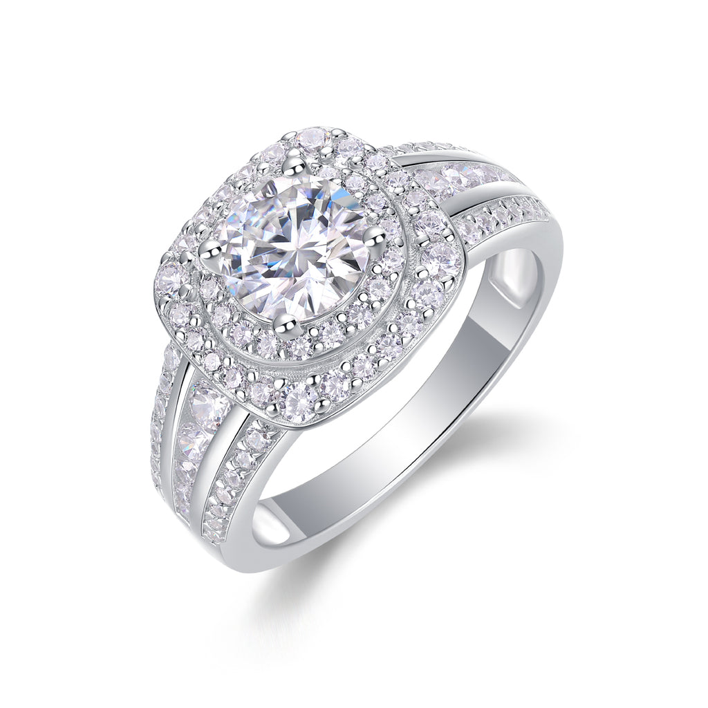 Starry Sky Moissanite Crown Ring - S925 Silver