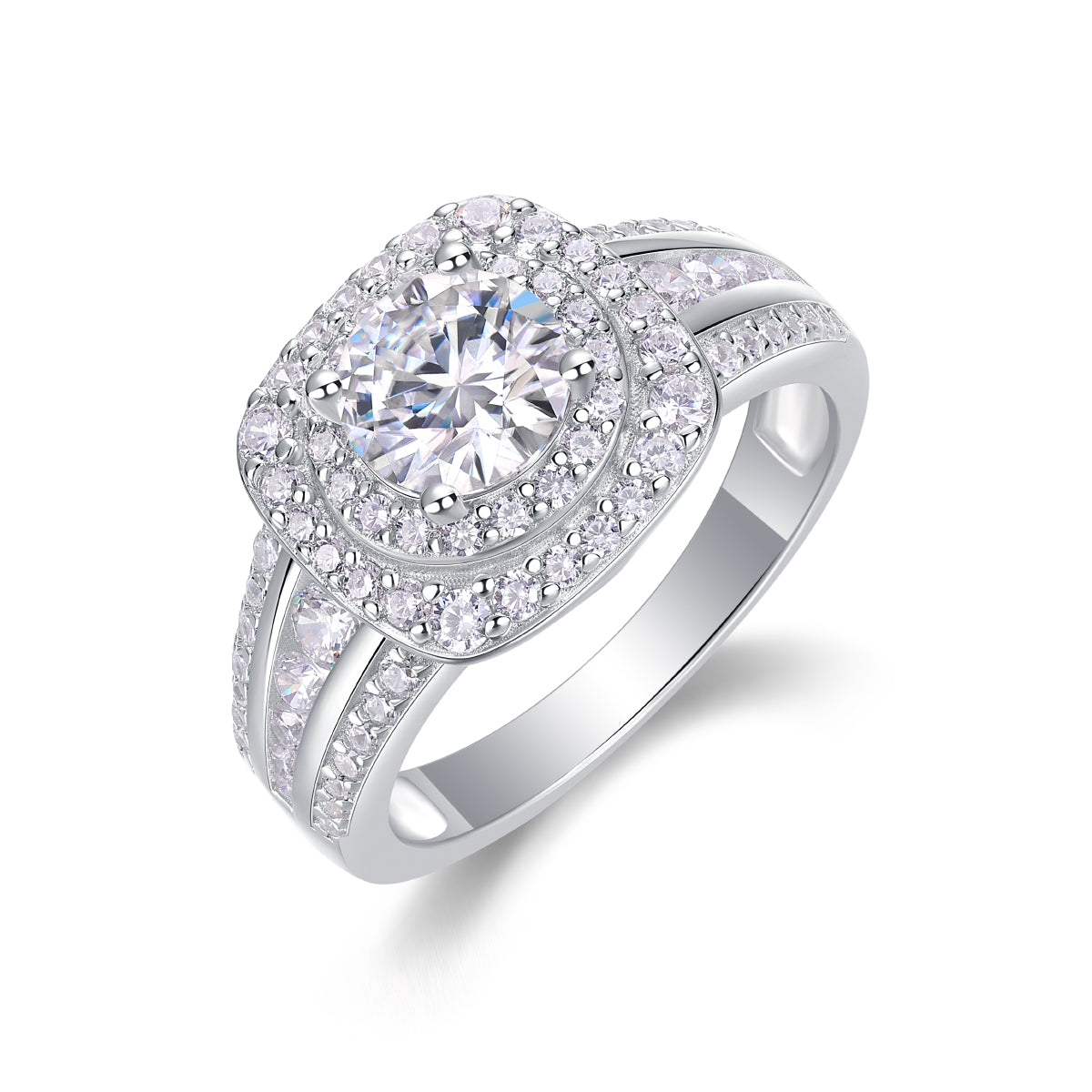 Starry Sky Moissanite Crown Ring - S925 Silver