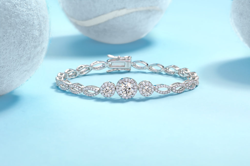 Betelgeuse Moissanite Bracelet - Platinum S925