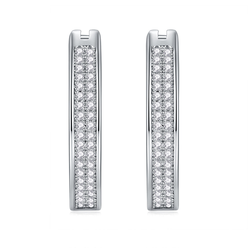 Moissanite Stud Earrings - S925 Silver Platinum