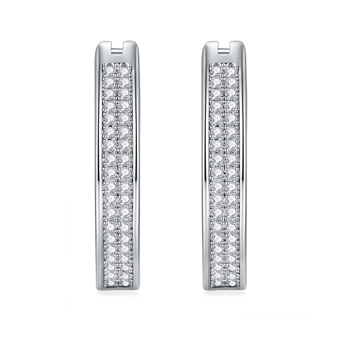 Moissanite Stud Earrings - S925 Silver Platinum