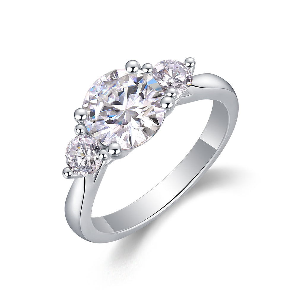 Castor Moissanite Twin Ring - 2 Carat