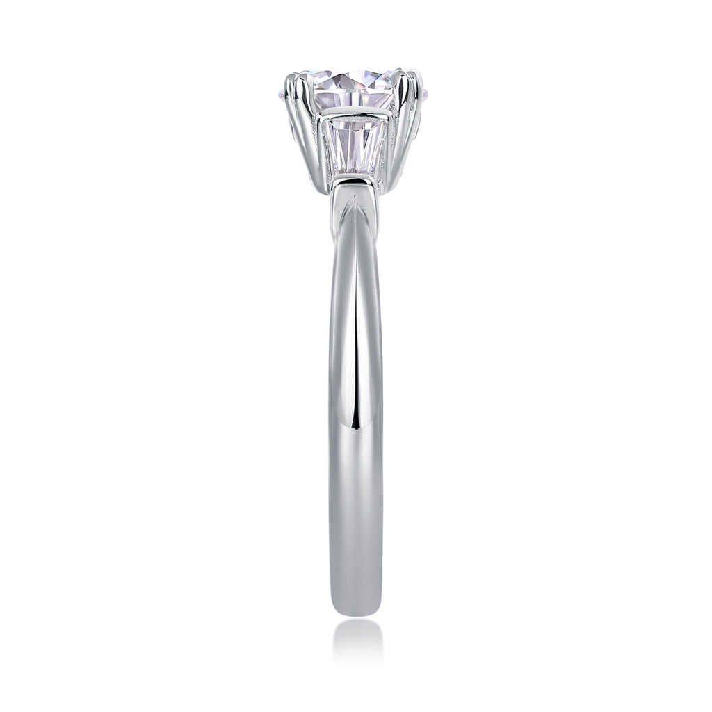 Lyra Chord Moissanite Ring - S925 Silver