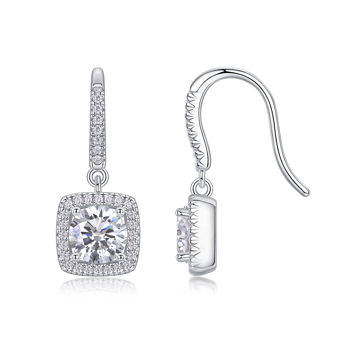 Muliphein Moissanite Earrings - 1 Carat