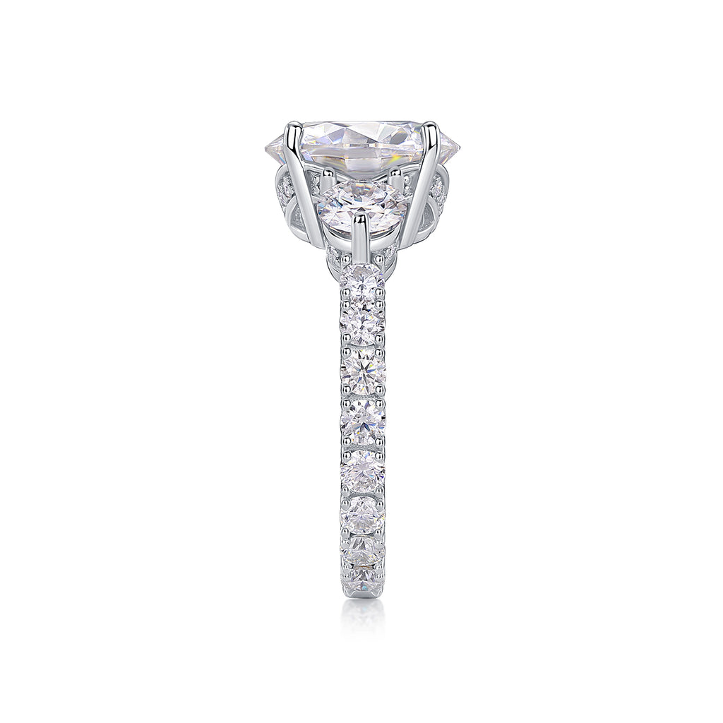 Cygnus Loop Moissanite Ring 5ct Silver