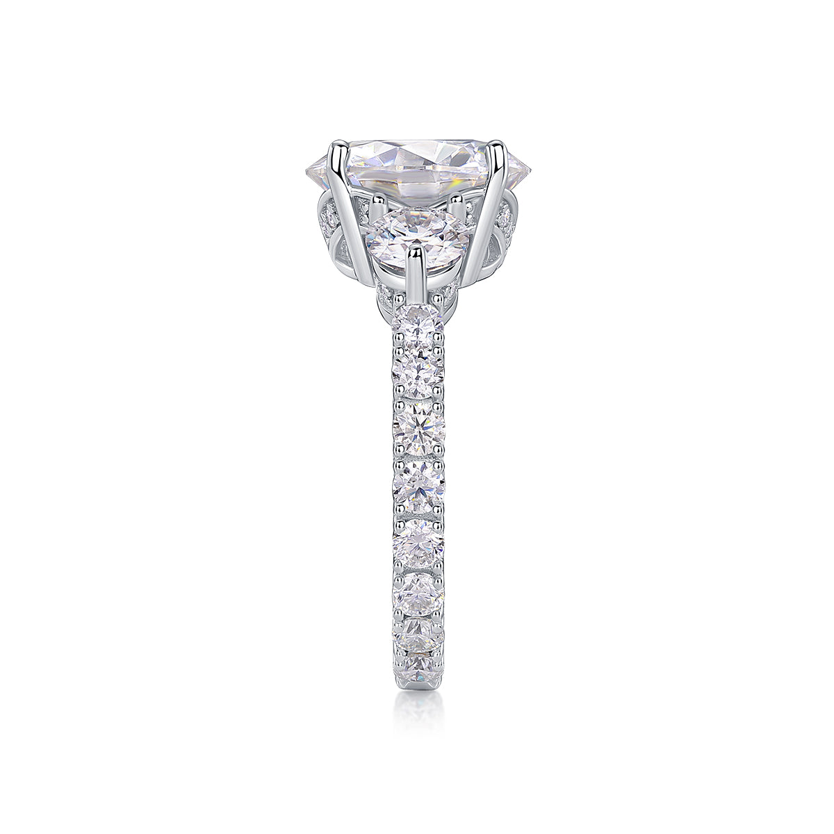 Cygnus Loop Moissanite Ring 5ct Silver