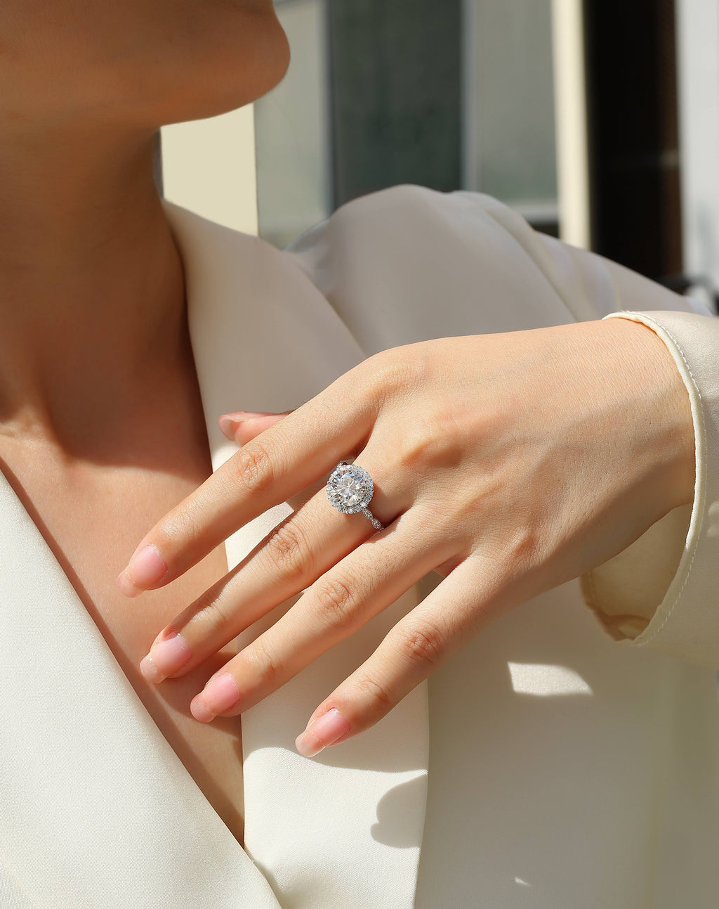 Zodiac Moissanite Ring 3ct Silver